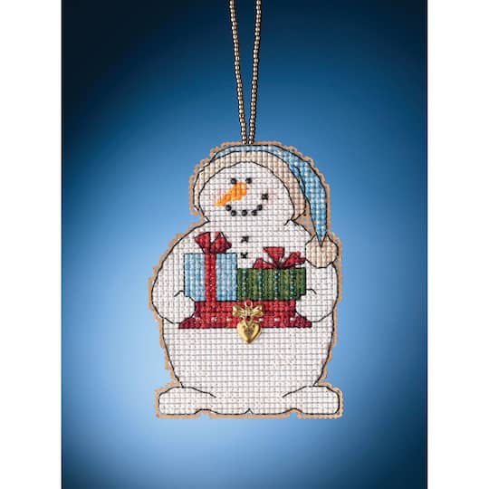 Mill Hill&#xAE; Giving Snowman Counted Cross Stitch Ornament Kit